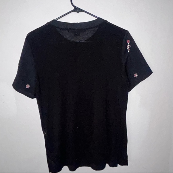 French Connection Black Graphic Short Sleeve T-Shirt - Picture 5 of 5